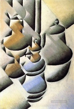  1912 Oil Painting - still life with oil lamp 1912 Juan Gris
